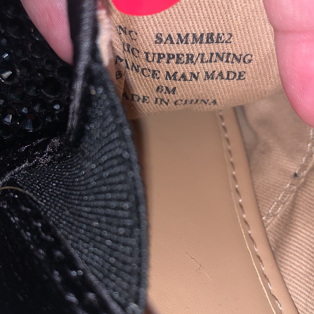 I.N.C. International Concepts Sammee Slip-On Sneakers 6 EUC Black Rhinestones - Picture 7 of 13